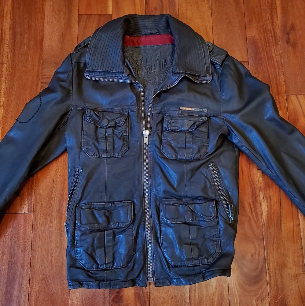 Superdry Leather Jacket Never Worn